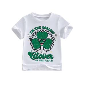 lot 12260 image: Toddler Baby St Patricks Day Shirt Short Sleeve Boys Girls Irish Tshirt 2T 3T 4T 5T 6T Tee Tops (White, 1-2 Years)