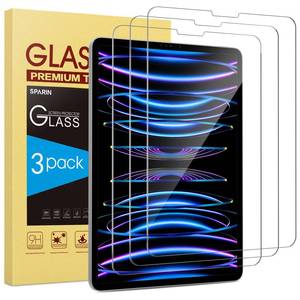 lot 12264 image: SPARIN 3 Pack Screen Protector for iPad Air 5th 4th Generation 10.9 inch (Air 54) 20222020, iPad Pro 11 inch (2022202120202018), Tempered Glass, Case Friendly, Anti-Scratch