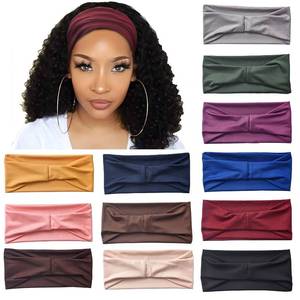lot 12291 image: Carede 12 Pack Wide Headbands for Women No slip Stretchy Boho Hair Bands, Soft Elastic Yoga Workout Running Thick Wicking Sweat Bands Solid colors Head Wrap