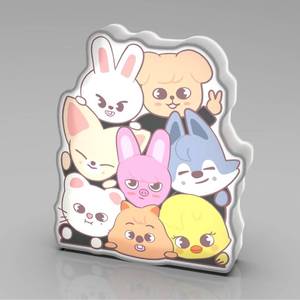 lot 12313 image: Allenjoy Cute Animal Faces Night Light Desk Lamp - Wall Mountable LED Lightbox Sign, Home Office Room Decor, Gifts for Girls Fans Teens Daughter Women (Small Damage)
