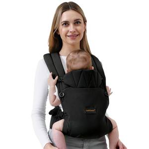 lot 13326 image: BethBear Baby Carrier Newborn to Toddler, 7-45 lbs with Natural Cotton Linen, Ergonomic Design,Versatile and Adjustable,Hands Free for MomsandDads (Black)