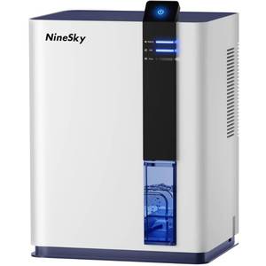 lot 13366 image: NineSky Dehumidifier, 98 OZ Dehumidifier for Home, (800 sq. ft.) Dehumidifiers for Bathroom, Bedroom with Auto Shut Off, 5 Colors LED Light(H2 WhiteBlue)