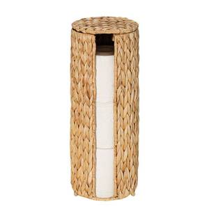 lot 13377 image: PINXIURY Water Hyacinth Paper Roll Holder, Wicker Toilet Paper Holder Stand for Bathroom, 3 Rolls of Toilet Paper Storage, Toilet Roll Holder Stand for Bathroom and Under Sink