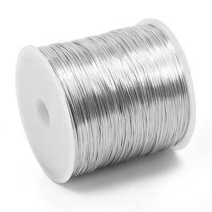 lot 14167 image: 26 Gauge Wire for Jewelry Making - 328ft Tarnish Resistant Copper Wire (0.4mm X 100m), Silvery Finish, for Jewelry Making and Handcrafting (Silver)