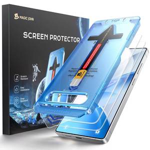 lot 14222 image: MAGIC JOHN for Samsung Galaxy S26 Plus Screen Protector 6.7 inch, Fast Easy Installation, Auto Dust-Elimination, 9H Tempered Glass HD, Fingerprint Unlock, Bubble Free, Anti-Scratch, 2 PACK