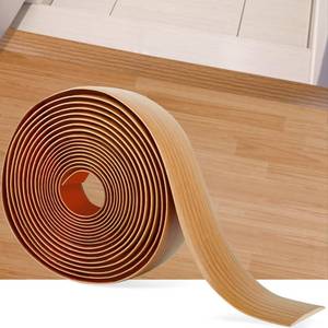 lot 14224 image: 20Ft Floor Transition Strip Self Adhesive Vinyl Cover Floor Strip Flat Divider Transition Strip Wood Grain Design for Laminate Floor Gaps and Doorway Transitions (20Ft x 2 Inch, Light Brown)