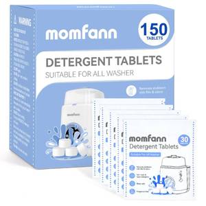 lot 14225 image: MOMFANN Professional Deep Cleaning Detergent Tablets for All Baby Bottle Washers, Washer Tablets for Bottle Washer and Sterilizer and Dryer, Easy to Use (150Pcs)