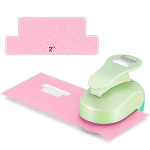 lot 14258 image: Sayglossy Tab Punch for Paper Crafts File Tab Punch for Making Cards Journal Scrapbooking Bible Folder Billing Sketchbook Planners Note School Label Projects Supplies(Stylish)
