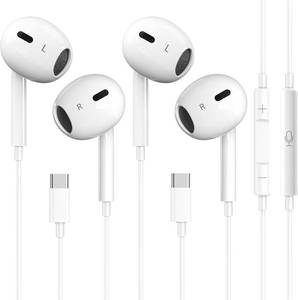 lot 14333 image: 2 Pack-USB C Headphones for iPhone 171615, Type C Earbuds Wired Earbuds with Microphone and Remote Control Noise Cancelling Earphones, Compatible with iPhone 171615 Pro Max, iPad, Most USB C Jack