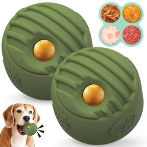 lot 14342 image: ATESON Interactive Dog Toy for Large Dogs (20-140 lbs) 2PACK- Durable Freezable Rubber Chew Toy, Mint Scent, Anxiety Relief Puzzle, Treat Dispenser, Easy to Clean, Long-Lasting, Low-Mess Design