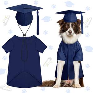 lot 18079 image: Xuniea 2 Pcs Dog Graduation Costume Set 2026 Dog Graduation Cap and Gown Puppy Hat with Tassel Matte Pet Grad Outfit Cats Grad Bear Holiday Party Costume Accessory(Navy Blue,Large)