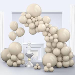lot 18088 image: Zingnify White Sand Balloons, 150 pcs Different Sizes Pack of 18 Inch 12 Inch 10 Inch 5 Inch Boho Sand White Balloons for Balloon Garland Balloon Arch as Birthday Party Wedding Decorations