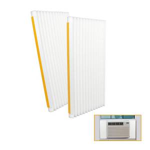 lot 18118 image: LBG Products Window Air Conditioner Foam Insulation Panels, AC Side Insulating Panel Kit, 2 Pack,White Beige, 17in High x 9in Wide x 78in Thick