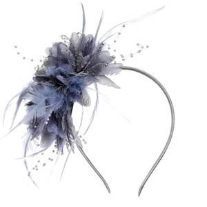 lot 18142 image: Pistha Womens Fascinators Hats Tea Party Hats for Women, Feather Pearl Veil Headband for Wedding Cocktail Dresses Accessories