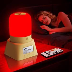 lot 18166 image: Red Light Night Light Lamp for Sleep,Red Nightlight Desk Lamp with 670nm Wavelength,Touch Remote Control Reds Light for Sleep Lamp Backed by Science,for Deep Relaxation Travel Meditation and Yoga