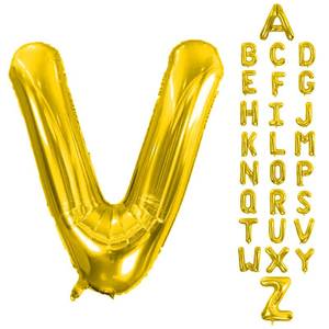lot 18172 image: AOAOParty Letter Balloons 40Inch Large Giant big Foil Mylar Gold Balloons V for Birthday Party Decorations
