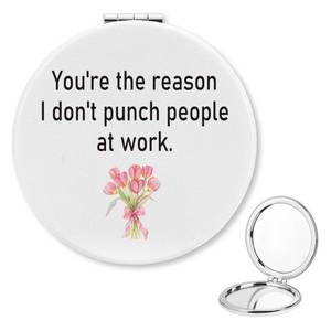 lot 18177 image: Gifts for Coworker female, Leather Makeup Mirror, Funny Gift for Co Workers, Appreciation Gifts for Coworker Leaving Going Away Christmas Farewell Valentinefts Day Birthday Gift for Coworkers Women
