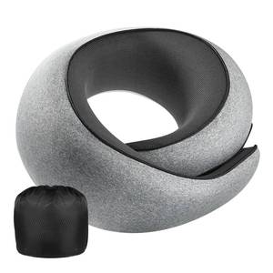 lot 18209 image: 4litamz Neck Pillow Airplane,100percent Pure Memory FoamTravel Neck Pillow Travel Neck Support Ergonomic andPortable Design Best for Sleeping Plane Car Train Office Flight (Small Grey)