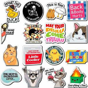 lot 18212 image: (Lot of 2) 16 Pcs Reusable Funny Animal and Anime Words Fridge Magnets - Cute Refrigerator Decor for Home, Office, Car, Lockers Creative Gift Set for Kids, Anime Lovers