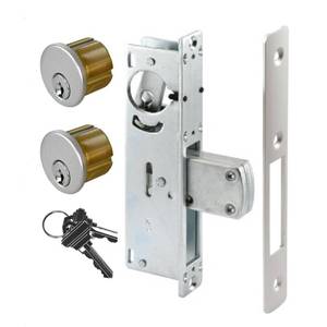 lot 20084 image: bzijaslle Storefront Door Mortise Lock,Commercial Door Lock,Double Keyed Cylinder Swing Deadbolt,in Aluminum 1-18in Backset (Flat Lock Tongue)