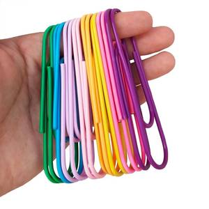 lot 20107 image: 40-Pack 4 Inches Mega Large Paper Clips - 8 Colors Per Color 5pcs 100mm Cute Paper Needle Multicolor Bookmark,Office Supply Accessories (8 Colors40pcs)