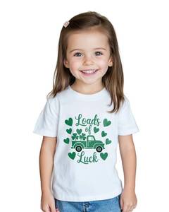 lot 20111 image: Boys St Patricks Day Shirt for Toddler Girls Funny Saint Patricks Day T-Shirts Kids Short Sleeve Tops Shamrock Tee 2-8Y