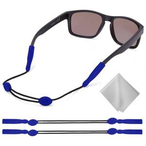 lot 20142 image: Buyisgle Eye Glasses Holder Strap - Adjustable Sunglasses Straps Cords for Men Women - Eyeglass Holders Around Neck - Eyewear String Lanyard Retainer -2PCS14in Blue