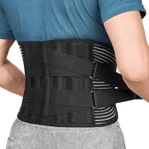 lot 20147 image: FREETOO Back Braces for Lower Back Pain Relief with 6 Stays, Breathable Back Support Belt for MenWomen for work, Anti-skid lumbar support belt with 16-hole Mesh for sciatica(Waist Size45.3ftft-55ftft)
