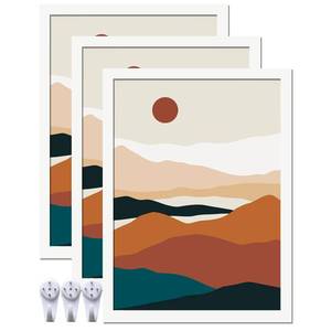 lot 20155 image: ijuerybai White 8x11 Picture Frame Set of 3, High Transparent Frame for 8 By 11 Photo Collage Canvas Poster Size Wall Mount and Tabletop Horizontally Vertically (White, 8 x 11 inches)