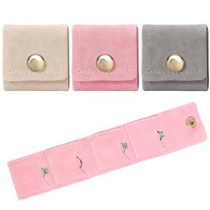 lot 20185 image: Sdfvsdg 3 Pack Mini Jewelry Organizer Small Travel Jewelry Bag Case Foldable Multifunctional Travel Jewelrys Pouch Roll with Buckle for Earrings Necklaces Rings Brooches Storage Organizer