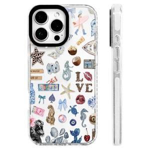 lot 20207 image: ChiCs-Flaura for iPhone 15 Case Military-Grade Drop ProtectionStylish Soft TPU ProtectiveCamera Protectionfor Women and Girls - Beach Party Collage Pattern with Mermaid