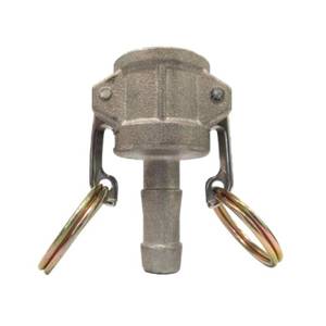 lot 20219 image: AF Hydro Aluminium Cam and Groove Hose Fitting, 1in Type C Female Coupler with Hose Shank, Pressure Rating up to 250 PSI, Easy Connect and Disconnect Camlock