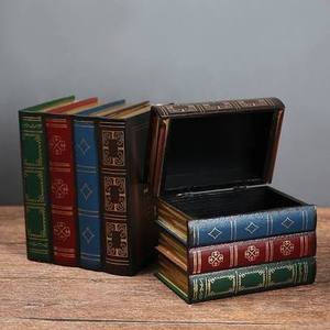 lot 1378 image: Booking book boxes one large one small secret cubby book for storage