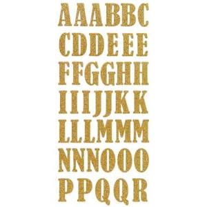 lot 2180 image: Golden sparkly alphabet stickers