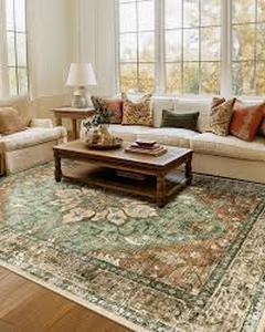 lot 3122 image: Luxurious Comfort Floral Area Rug 117x94