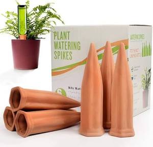 lot 3129 image: Plant Watering Spikes 6-Pack with Terracotta Stakes