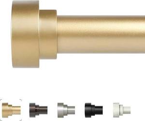 lot 3134 image: YM Adjustable Telescoping Curtain Rod Set in Gold