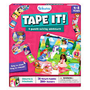 lot 6110 image: Skillmatics Tape It Unicorns and Princesses 16 Picture Puzzles 300 Stickers
