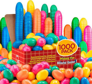 lot 7136 image: Huyamap 1000 Piece Plastic Eggs