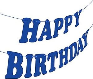 lot 10375 image: Blue Birthday sign