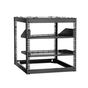 lot 13314 image: VEVOR 10U Server Rack, Open Frame Network Rack,4-Post Floor Standing or Wall Mounted, Includes 2PCS Vented 1U Rack Shelves and Mounting Hardware, Computer Wall Rack for 19in ITAV Equipment