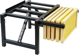 lot 13372 image: Beekeeping Frame Holder Stand with Wooden Frames and Foundation