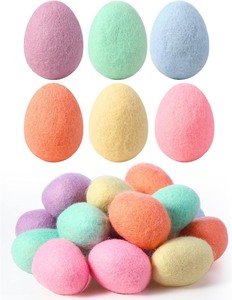 lot 14267 image: 18pcs Moldyken Decorative Felted Easter Eggs Set