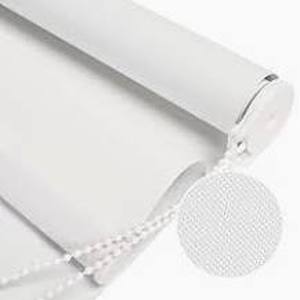 lot 17450 image: Joydeco 34.5in x 75in White Roller Blinds