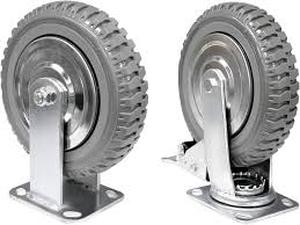 lot 17451 image: 4 Count 8in Diam Caster Wheels