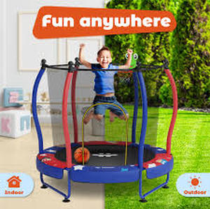 lot 17455 image: Happin 55in Trampoline, Blue and Red