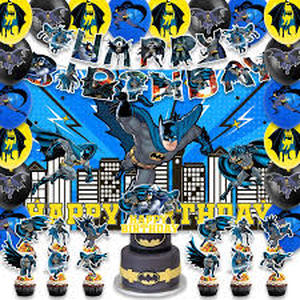 lot 20175 image: 42pc Batmans Birthday Party Supplies Pack