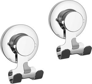 lot 2126 image: Suction Cup Hooks Razor Holder Powerful Vacuum Organizer for Towel, Razor, Coat, Bathrobe and Loofah 304 Stainless Steel Removable Hooks for Bathroom and Kitchen, Towel Hanger Storage (Silver)