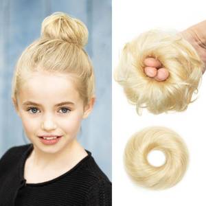 lot 2159 image: isheeny 2PCS Blonde Hair Bun, Messy Bun Hair Piece, Soft Fluffy Elastic Scrunchie, 30s Easy Updo for Women and Kids, Ideal for Daily Wear, Ballet, Dance and Office Use