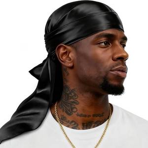 lot 2168 image: YFONG 100percent Mulberry Silk Durag for Men and Women, 22 Momme Silky Durag for Hair Care, Soft and Breathable Do rag for Comfortable Wear, Perfect for Fashion Styling, 1Pc, Black